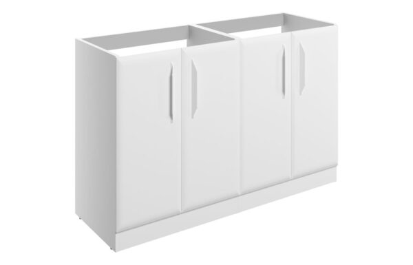 Colorado 1200mm Floor Standing 4 Door Basin Unit (No Top) - Matt White