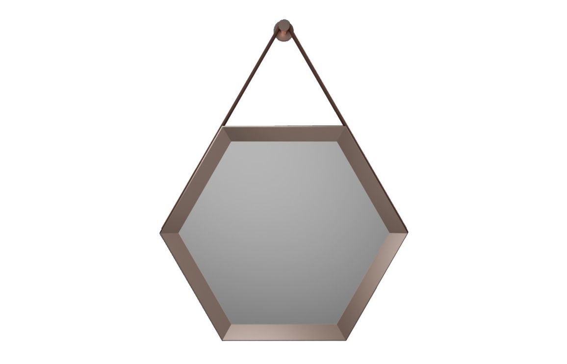 Finavon 500x433mm Hexagonal Mirror - Bronze