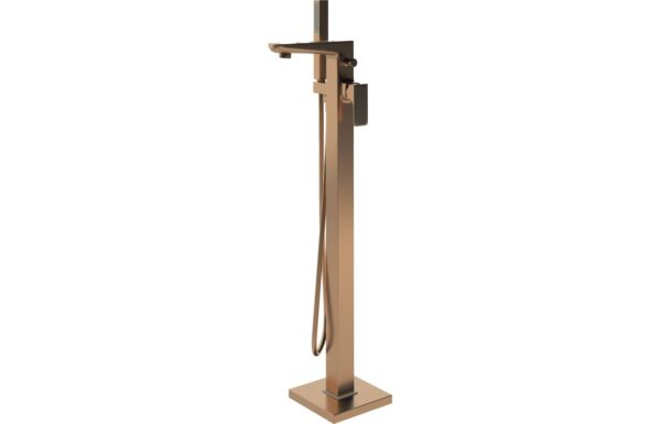 Kagera Floor Standing Bath/Shower Mixer - Brushed Bronze
