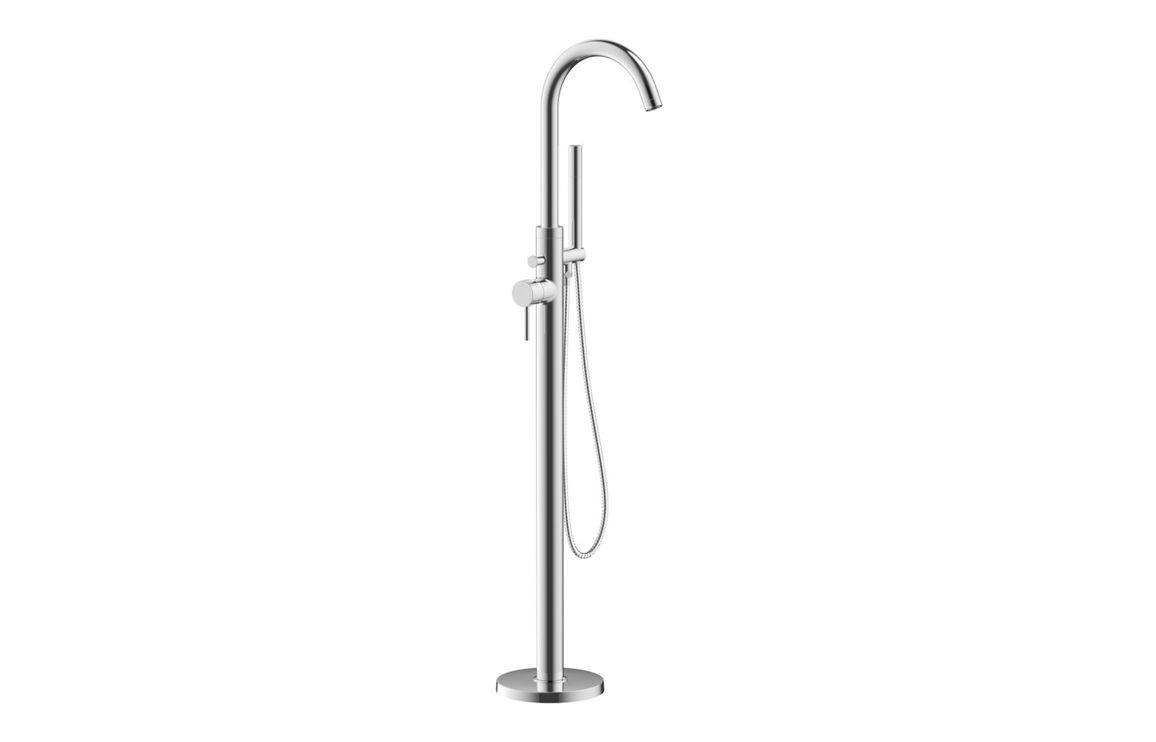 Tortum Floor Standing Bath/Shower Mixer - Chrome