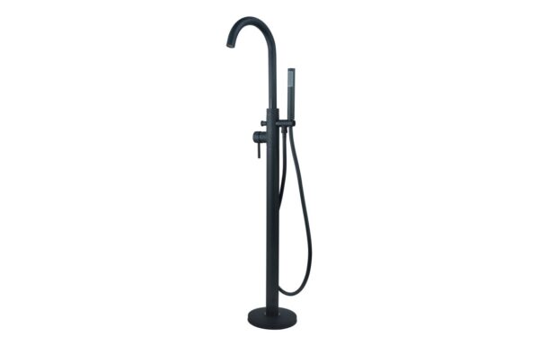 Tortum Floor Standing Bath/Shower Mixer - Matt Black