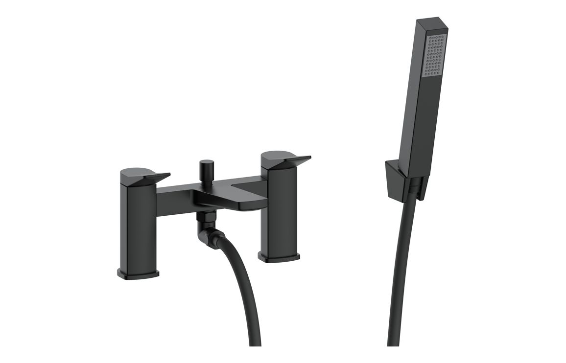 Pinot Bath/Shower Mixer & Bracket - Matt Black