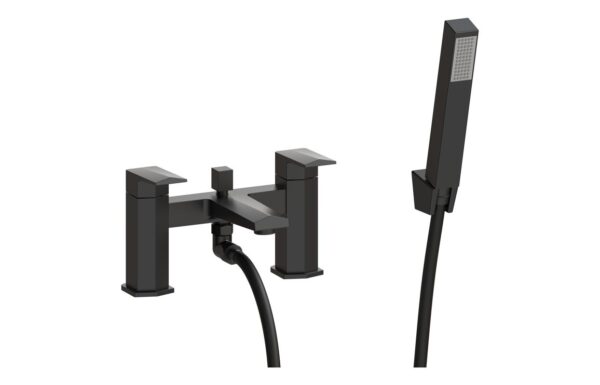 Malbec Bath/Shower Mixer & Bracket - Matt Black