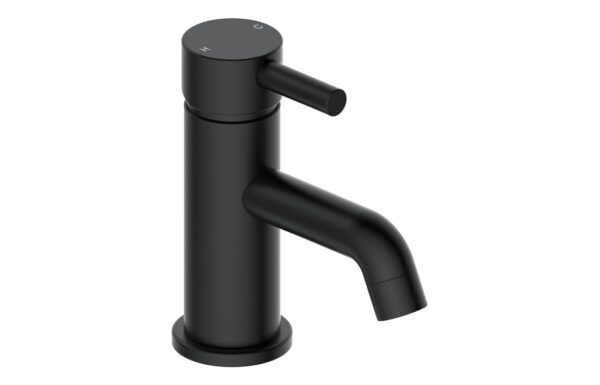 Tortum Cloakroom Basin Mixer & Waste - Matt Black