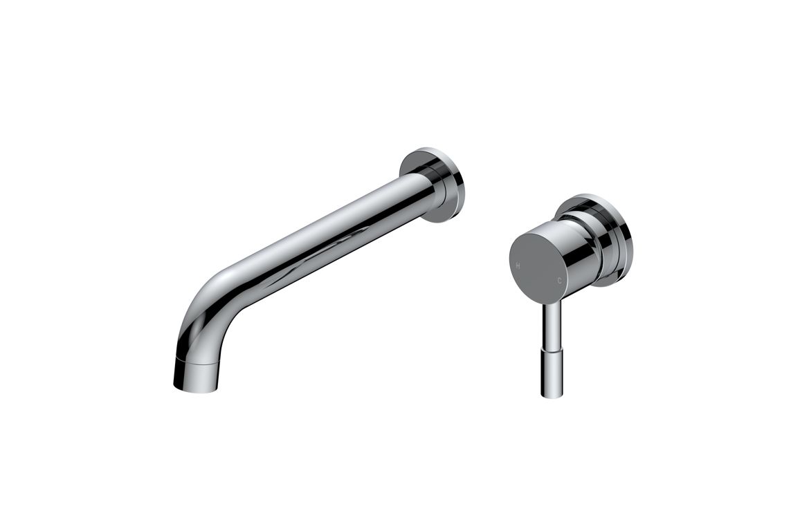 Tortum 220mm Wall Mounted Basin Mixer - Chrome