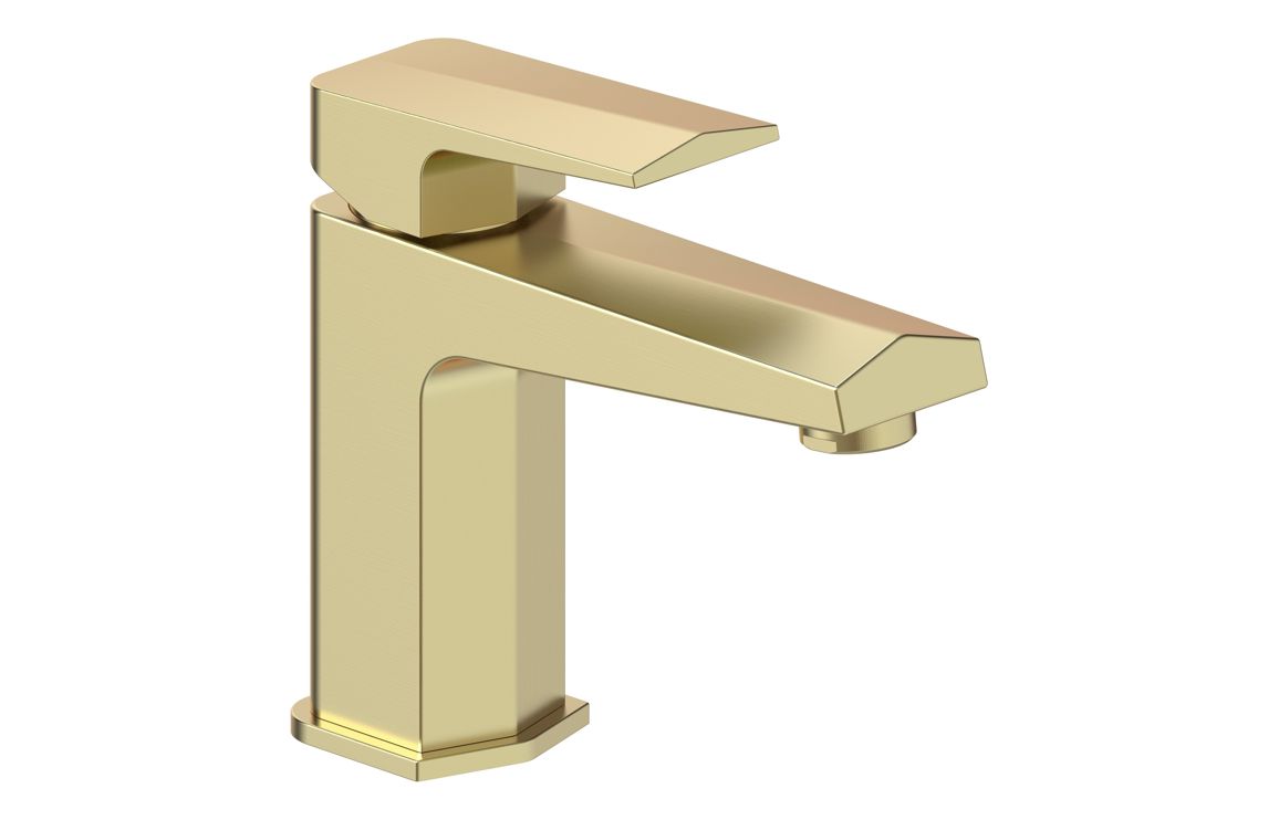 Malbec Basin Mixer & Waste - Brushed Brass