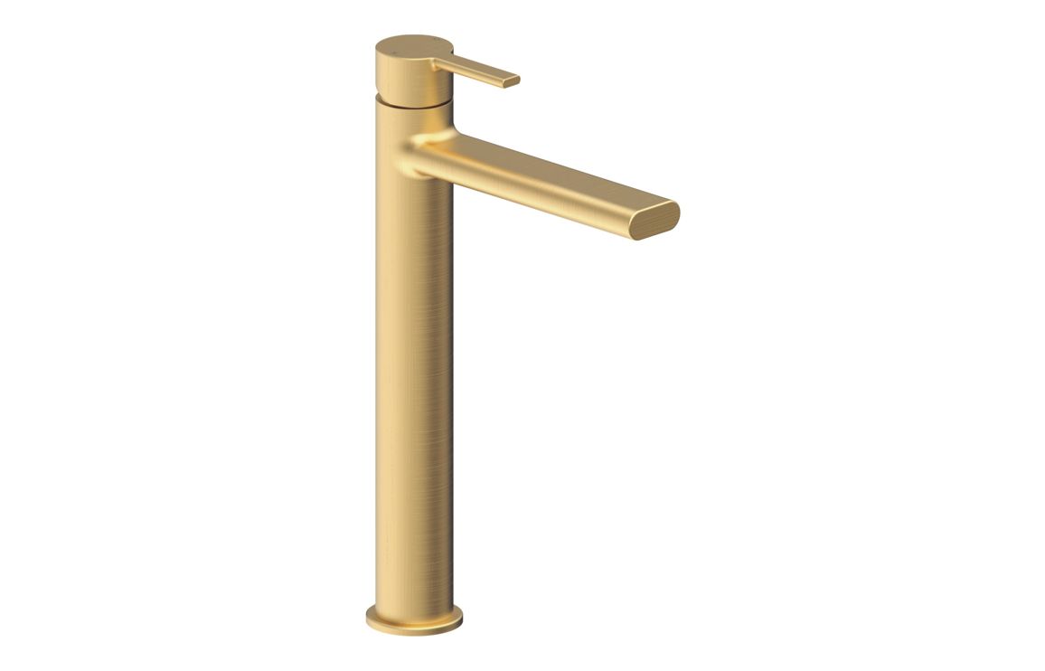 Milan Tall Basin Mixer - Brushed Brass