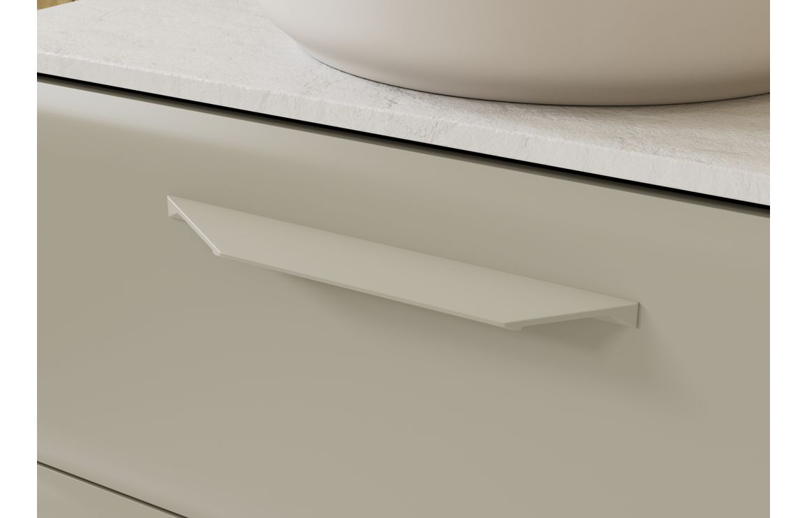 Colorado 410mm Floor Standing 1 Door Cloakroom Basin Unit w/1TH Basin - Matt Latte - Image 3