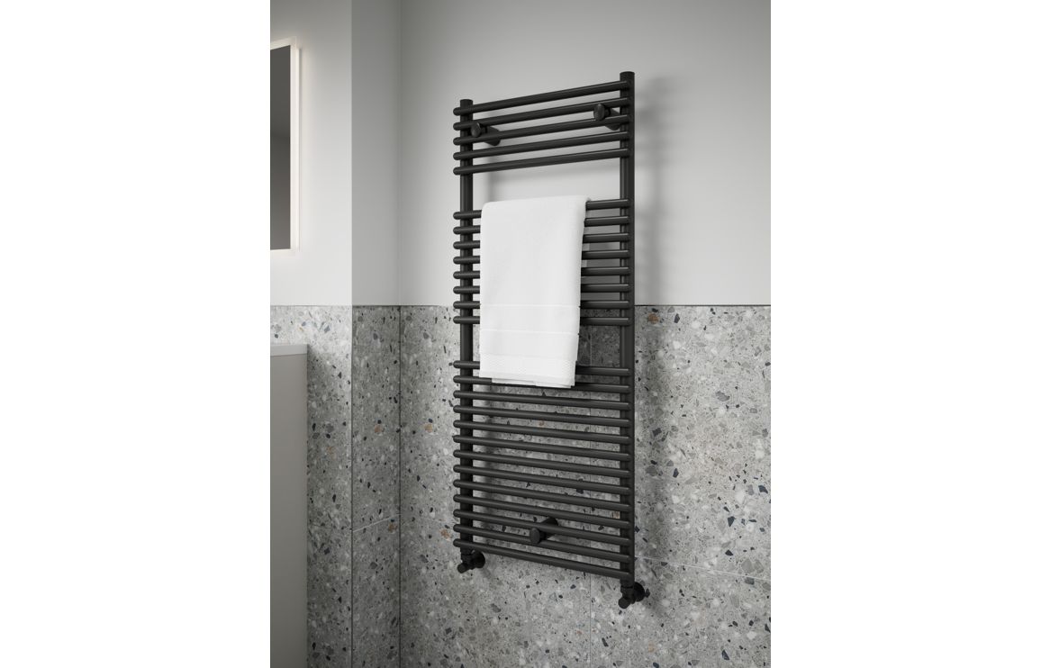 Night Round Ladder Radiator (500x1190mm) - Black - Image 2